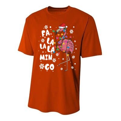 Christmas Falala Mingo Flamingo With Christmas Great Gift Performance Sprint T-Shirt