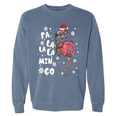 Christmas Falala Mingo Flamingo With Christmas Great Gift Garment-Dyed Sweatshirt