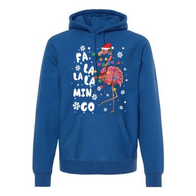 Christmas Falala Mingo Flamingo With Christmas Great Gift Premium Hoodie