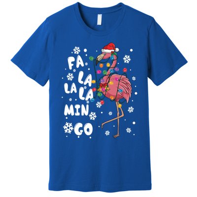 Christmas Falala Mingo Flamingo With Christmas Great Gift Premium T-Shirt