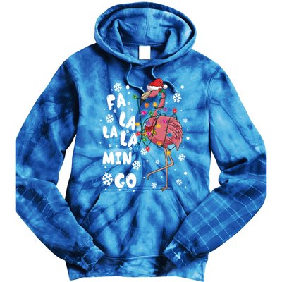 Christmas Falala Mingo Flamingo With Christmas Great Gift Tie Dye Hoodie