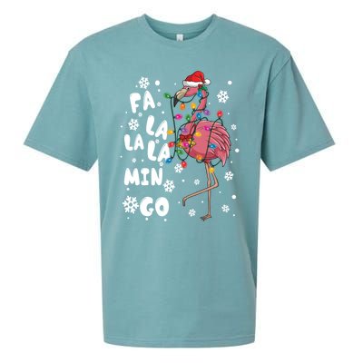 Christmas Falala Mingo Flamingo With Christmas Great Gift Sueded Cloud Jersey T-Shirt