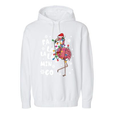 Christmas Falala Mingo Flamingo With Christmas Great Gift Garment-Dyed Fleece Hoodie