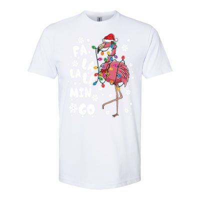 Christmas Falala Mingo Flamingo With Christmas Great Gift Softstyle CVC T-Shirt