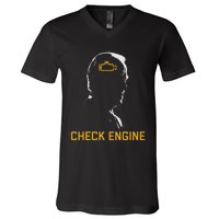 Cute Funny Meme Biden Check Engine Light Anti Biden V-Neck T-Shirt