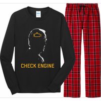 Cute Funny Meme Biden Check Engine Light Anti Biden Long Sleeve Pajama Set