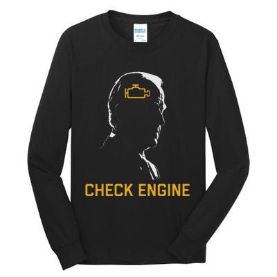 Cute Funny Meme Biden Check Engine Light Anti Biden Tall Long Sleeve T-Shirt