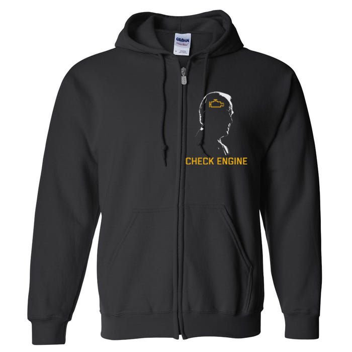 Cute Funny Meme Biden Check Engine Light Anti Biden Full Zip Hoodie