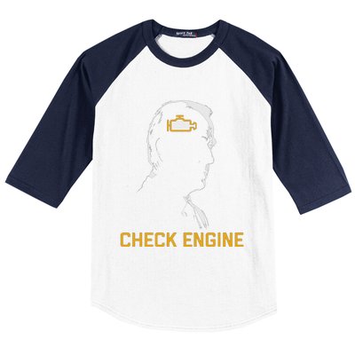 Cute Funny Meme Biden Check Engine Light Anti Biden Baseball Sleeve Shirt