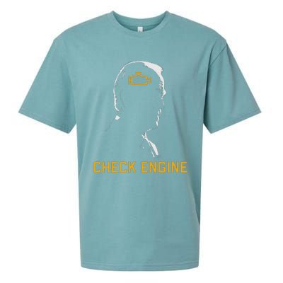 Cute Funny Meme Biden Check Engine Light Anti Biden Sueded Cloud Jersey T-Shirt