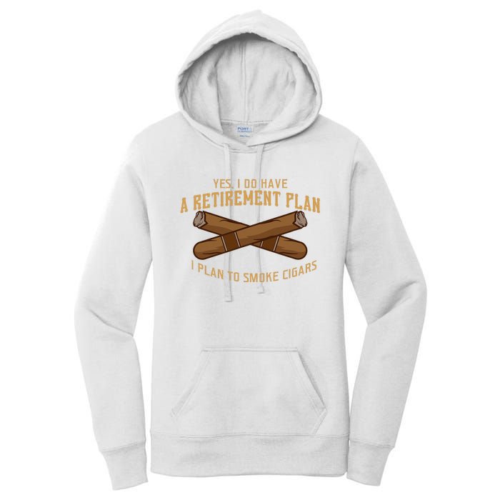 Cigar For Men Cigar Smoker Grandpa Dad Fathers Day Women's Pullover Hoodie