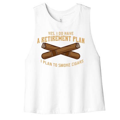 Cigar For Men Cigar Smoker Grandpa Dad Fathers Day Women's Racerback Cropped Tank