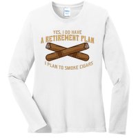 Cigar For Men Cigar Smoker Grandpa Dad Fathers Day Ladies Long Sleeve Shirt