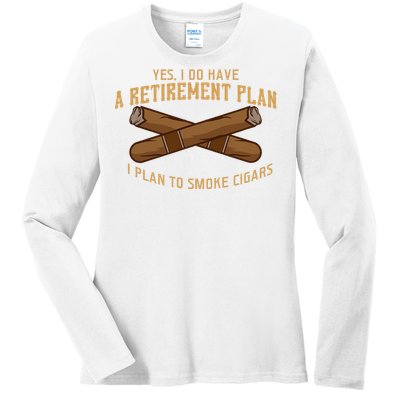 Cigar For Men Cigar Smoker Grandpa Dad Fathers Day Ladies Long Sleeve Shirt