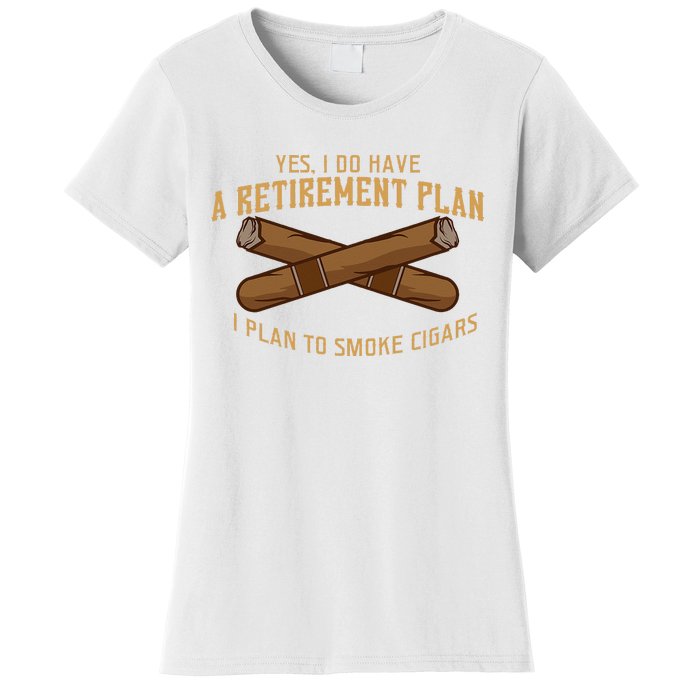 Cigar For Men Cigar Smoker Grandpa Dad Fathers Day Women's T-Shirt