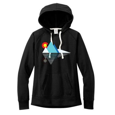 Colorado Flag Mountain Women's Fleece Hoodie