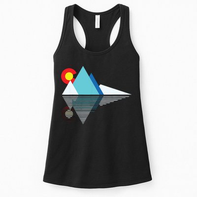 Colorado Flag Mountain Womens Tank Top