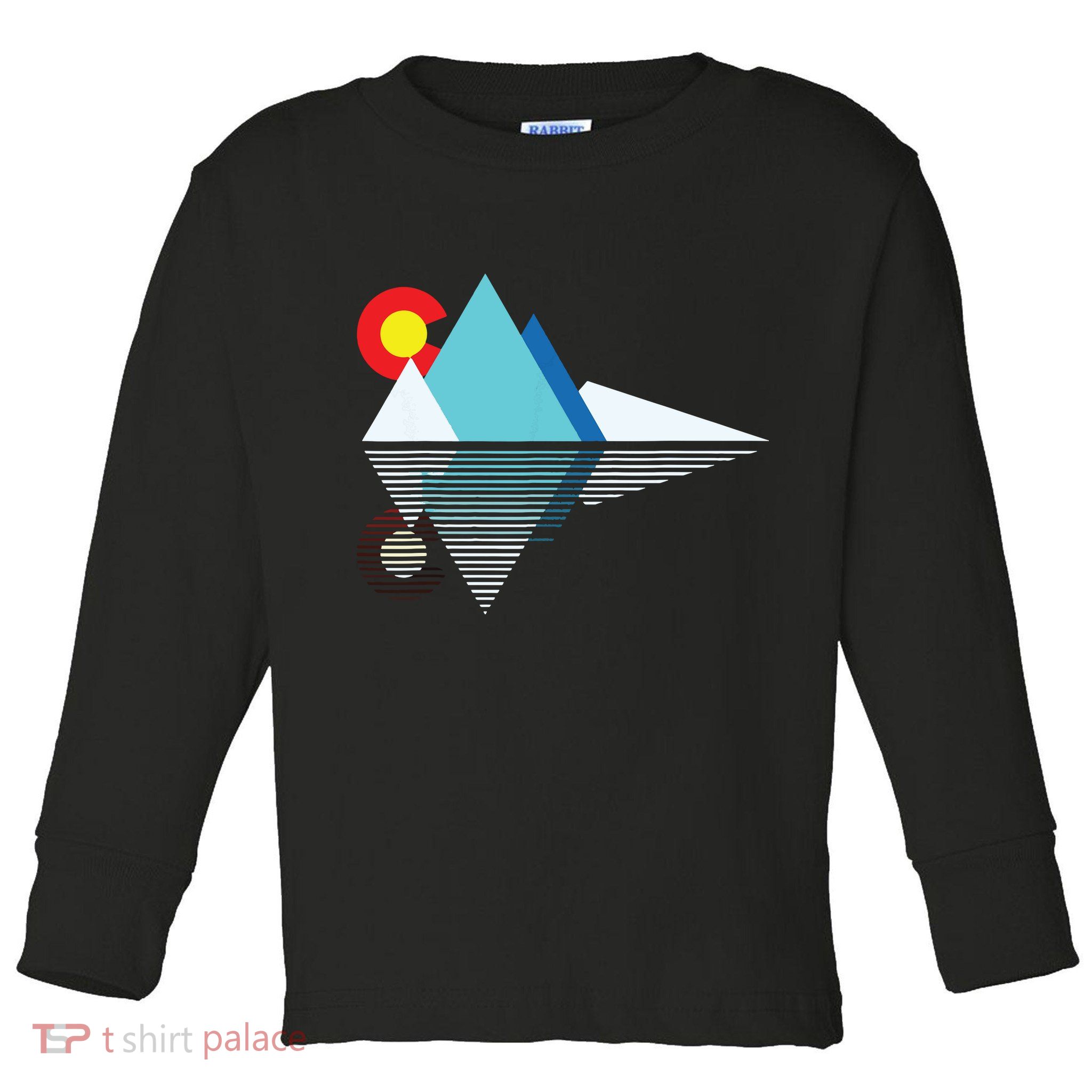 Colorado Flag Mountain Toddler Long Sleeve Shirt