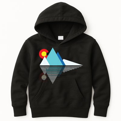 Colorado Flag Mountain Kids Hoodie