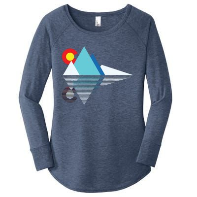 Colorado Flag Mountain Women's Perfect Tri Tunic Long Sleeve Shirt