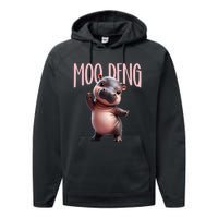 Cute Funny Moodeng Baby Boo Deng Baby Hippo Zoo For Family Performance Fleece Hoodie