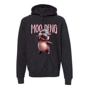 Cute Funny Moodeng Baby Boo Deng Baby Hippo Zoo For Family Premium Hoodie