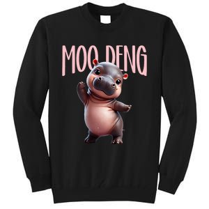 Cute Funny Moodeng Baby Boo Deng Baby Hippo Zoo For Family Tall Sweatshirt