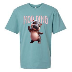 Cute Funny Moodeng Baby Boo Deng Baby Hippo Zoo For Family Sueded Cloud Jersey T-Shirt