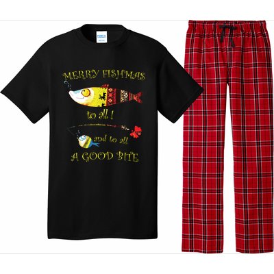 Christmas Fishermans Merry Fishmas To All Fishing Pajama Set