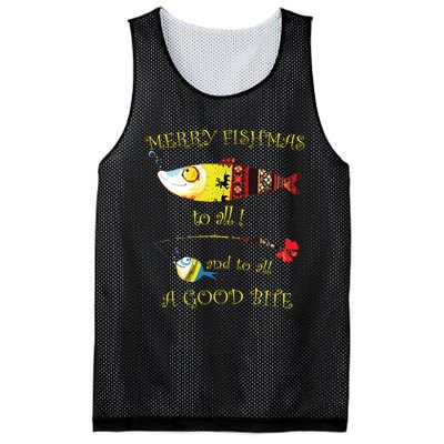 Christmas Fishermans Merry Fishmas To All Fishing Mesh Reversible Basketball Jersey Tank