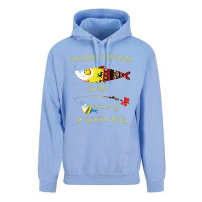 Christmas Fishermans Merry Fishmas To All Fishing Unisex Surf Hoodie