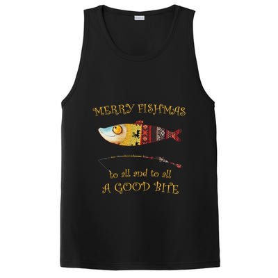 Christmas FisherS Merry Fishmas To All Christmas Fishing Cute Gift PosiCharge Competitor Tank