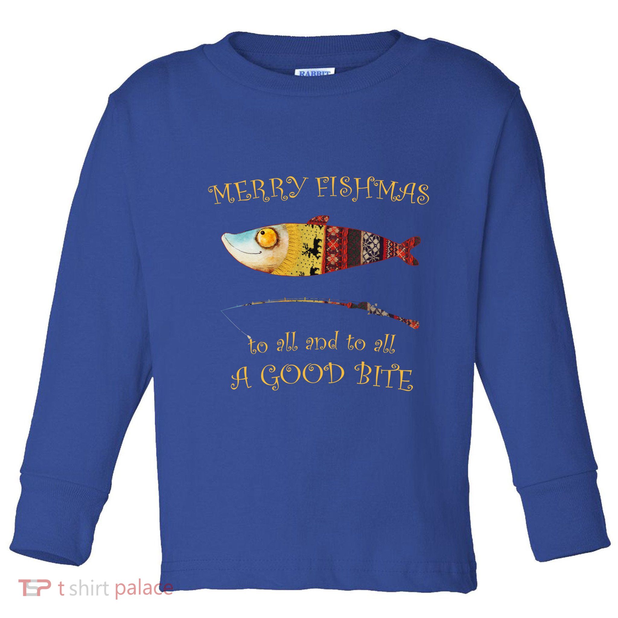 Christmas FisherS Merry Fishmas To All Christmas Fishing Cute Gift Toddler Long Sleeve Shirt