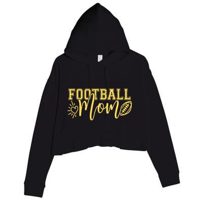 Cute Football Mom Crop Fleece Hoodie