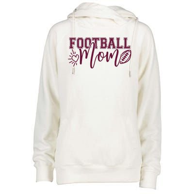 Cute Football Mom Womens Funnel Neck Pullover Hood