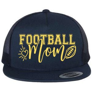 Cute Football Mom Flat Bill Trucker Hat