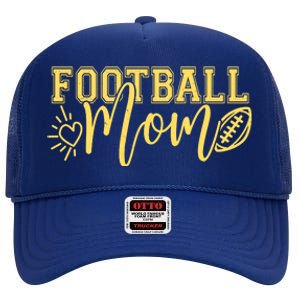 Cute Football Mom High Crown Mesh Back Trucker Hat