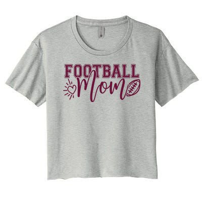 Cute Football Mom Women's Crop Top Tee