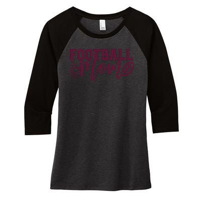 Cute Football Mom Women's Tri-Blend 3/4-Sleeve Raglan Shirt