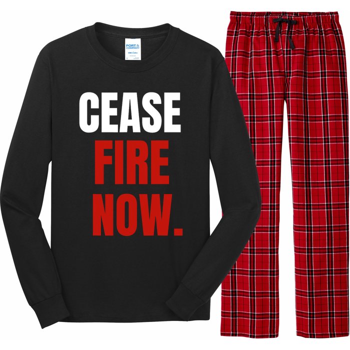 Cease Fire Now. Long Sleeve Pajama Set