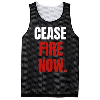 Cease Fire Now. Mesh Reversible Basketball Jersey Tank