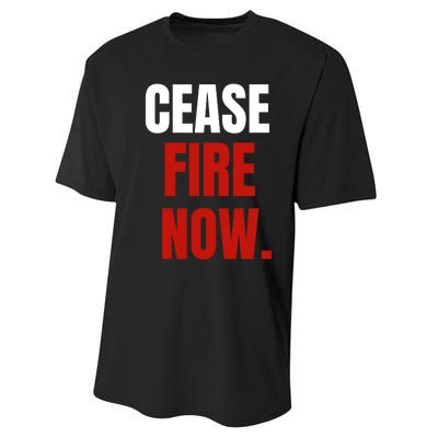 Cease Fire Now. Performance Sprint T-Shirt