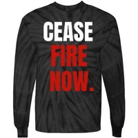 Cease Fire Now. Tie-Dye Long Sleeve Shirt