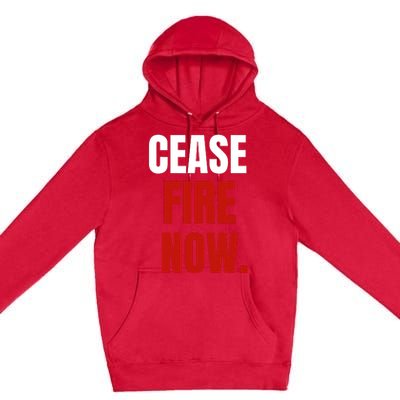 Cease Fire Now. Premium Pullover Hoodie