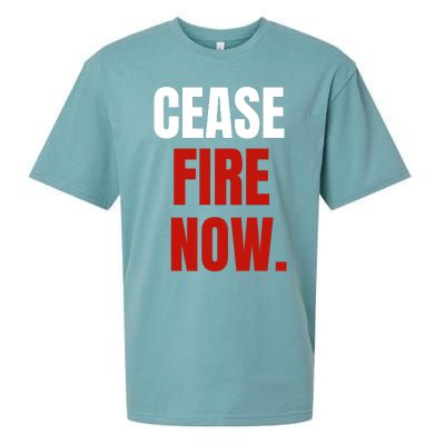 Cease Fire Now. Sueded Cloud Jersey T-Shirt