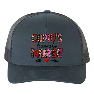 Cupid Favorite Nurse Funny Leopard Valentine's Day Nursing Gift Yupoong Adult 5-Panel Trucker Hat