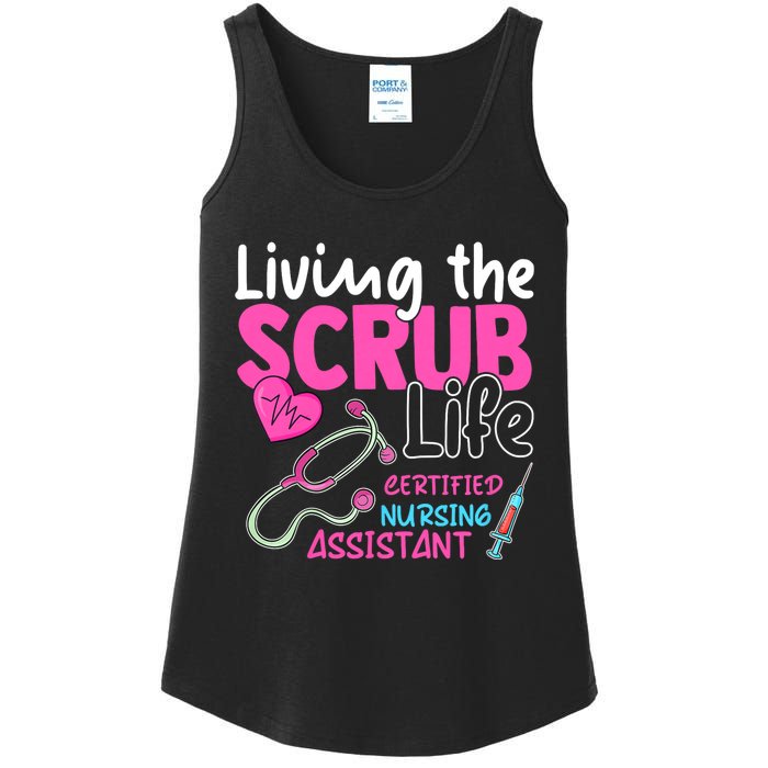 Cna For Nurse Hospital Colletion Living The Scrubs Life Ladies Essential Tank