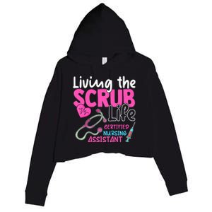 Cna For Nurse Hospital Colletion Living The Scrubs Life Crop Fleece Hoodie