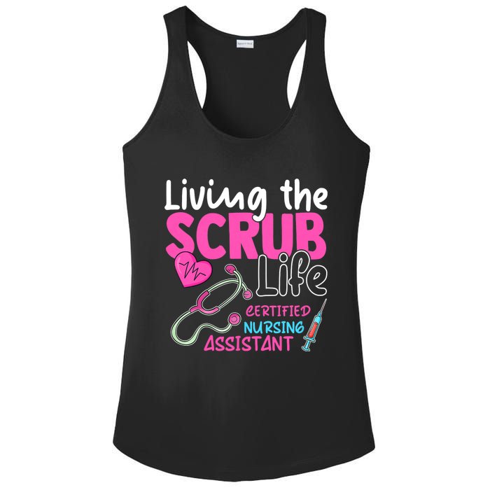 Cna For Nurse Hospital Colletion Living The Scrubs Life Ladies PosiCharge Competitor Racerback Tank