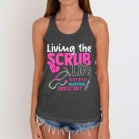 Cna For Nurse Hospital Colletion Living The Scrubs Life Women's Knotted Racerback Tank